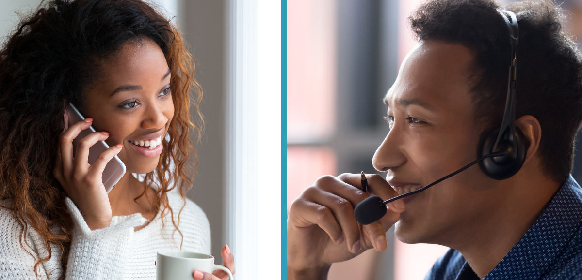 Man and a woman on a sales call